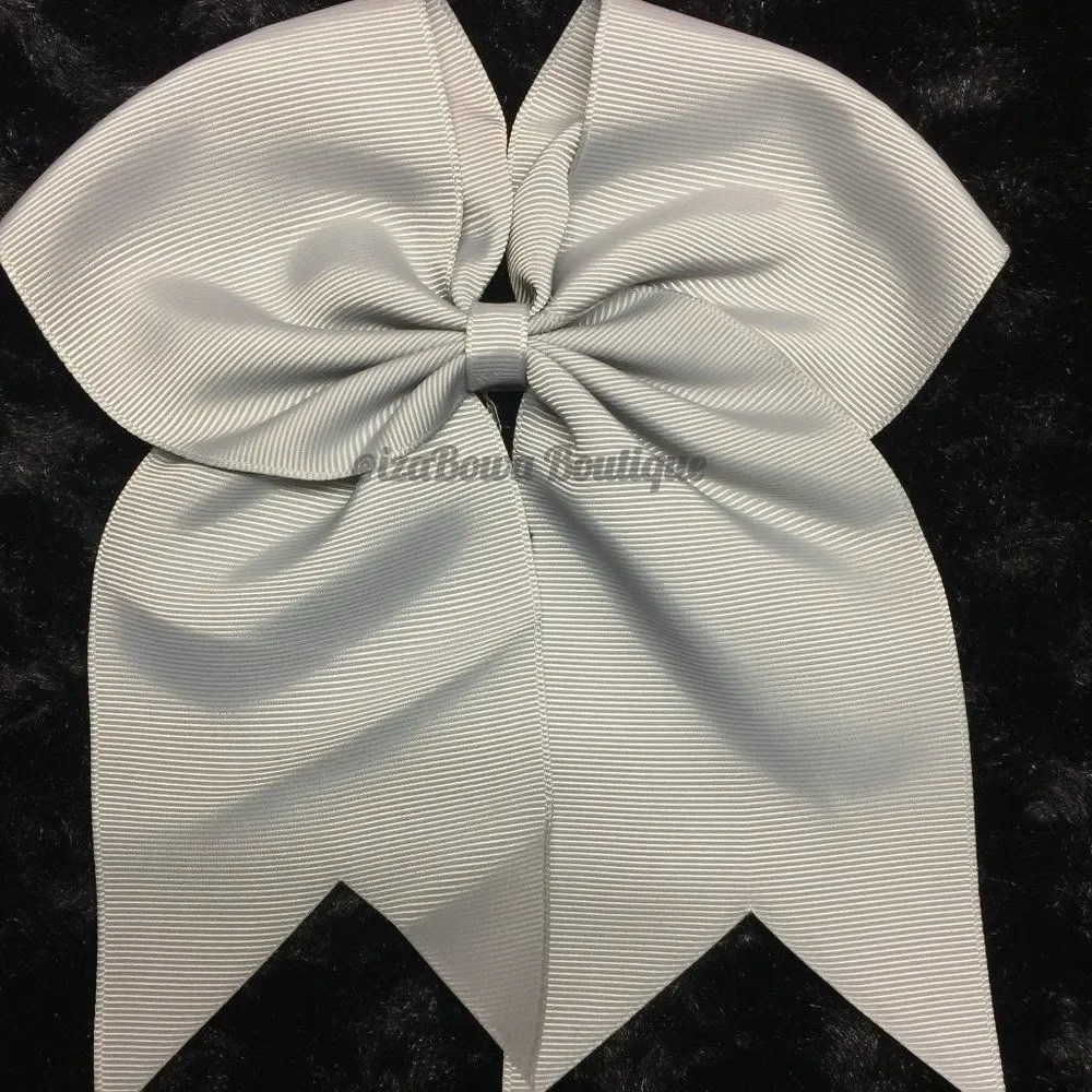 Grey Solid Cheer Bow  CRP1GY    Handmade NWT Boutique